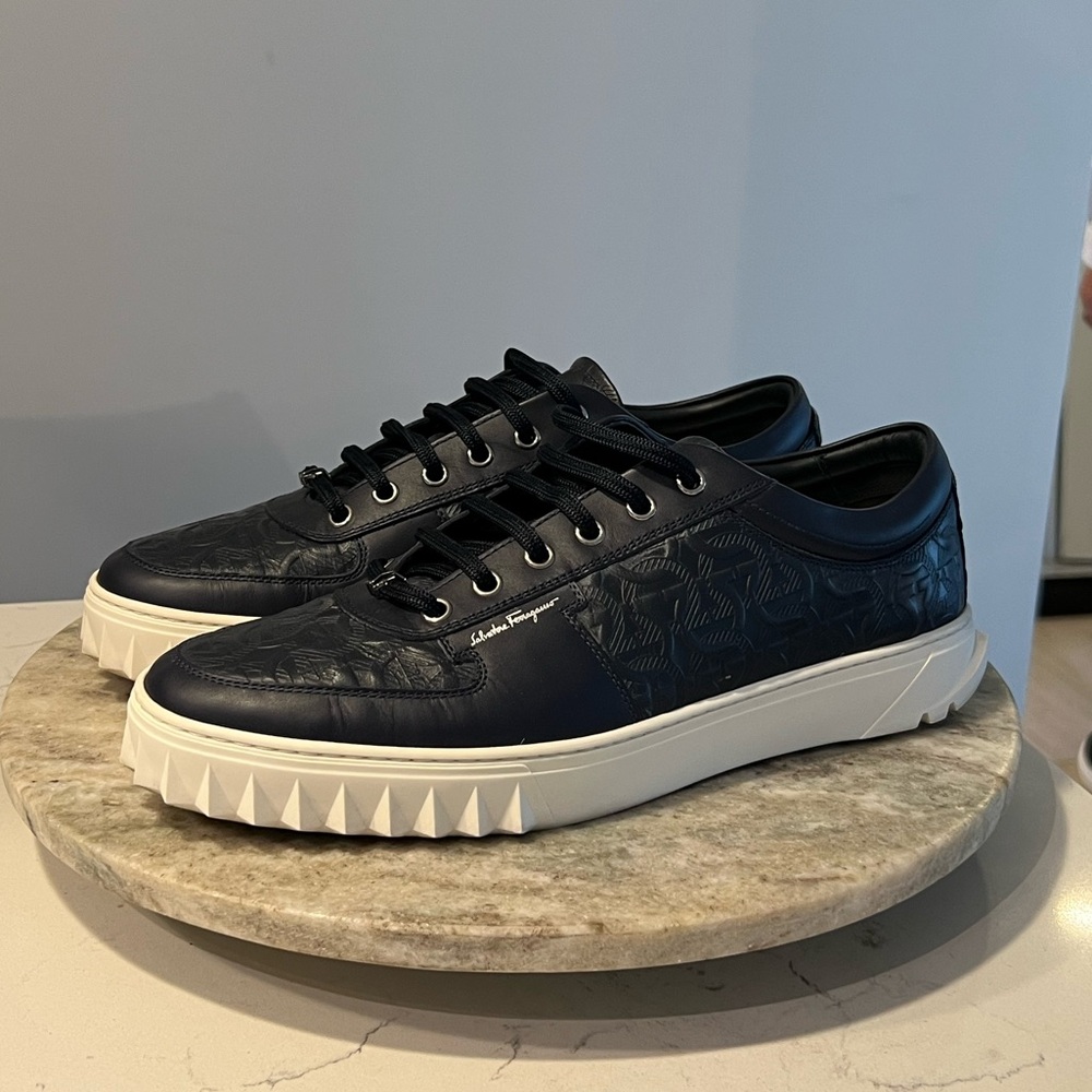 Salvatore Ferragamo Men's Navy Sneakers